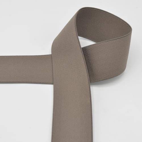 Die Stofftante Gummiband 40 mm breit | farbig | ab 1 m | Meterware (taupe)