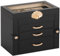 Enthralite Portagioie con 3 cassetti: espositore organizer per orecchini, collane, regalo per ragazze e donne (nero)