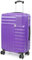 Pierre Cardin Soleil Valise – Bagage de voyage rigide avec 8 roulettes pivotantes à 360 degrés | Serrures TSA et poignée télescopique, violet, M, Valise