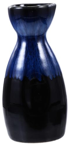 Cabilock Jarra Sake cerámica Japonesa torneada en Horno Azul Taza té Vidrio Cuencos cerámica Water Boiler Vino Juego Cubiertos Botella Sake Vidrio Estilo japones