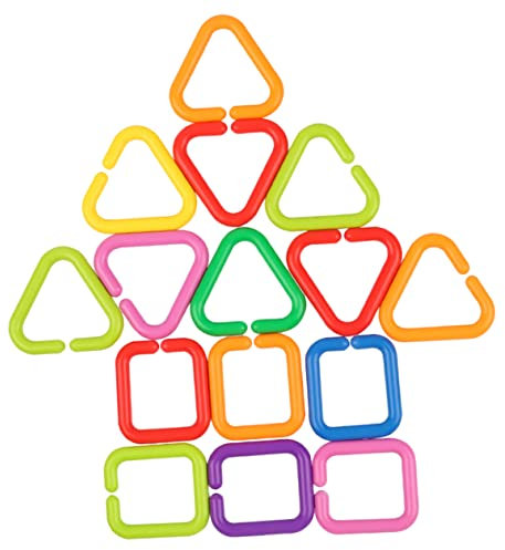 BESTonZON 75st Geometrische Kettenschnalle Gehirnspielzeug Beißspielzeug Verbindet Ringe Krippenringe Spielzeug Spielzeug Babyspielzeug Lernspielzeug Puzzle Gliederkette Sport Kind