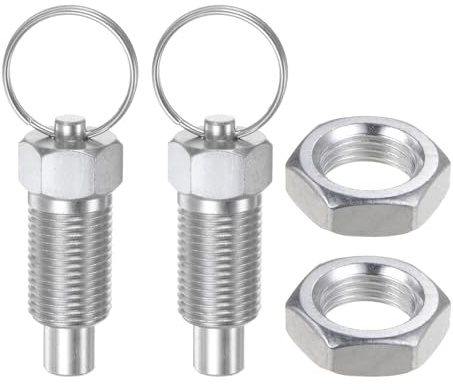 QUARKZMAN 2 Piezas Pasador de Resorte Rosca M16*1.5 L 0.96 Pasador 10Mm D