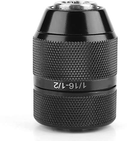 Metal Drill Chuck, 1/2 Mount Self Locking Keyless Drill Chuck, 2-13mm Electric Drill Chuck Suitable for Impact Drills