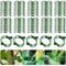 Geebymol 100PCS Plant Support Clips, Plant Clips for Climbing Plants, Reusable Garden Clips for Plant Tomato Vines, Trellis Clips Connects Plant Flower Vegetable for Upright Growth (Green)