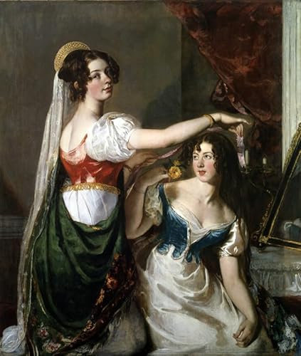 Poster Preparing for a Fancy Dress Ball von William Etty YORAG 2009, 6 Poster, A4, Wandkunst, Heimdekoration, Filmposter, Leinwand, Film, Kino, Retro, Vintage, Kult, Klassik, Nostargic, Saga,
