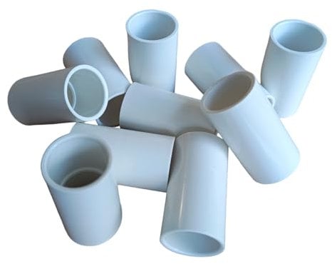 20mm PVC Conduit Straight Coupler - Pack of 10 (White)