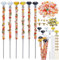 FREEBLOSS 210 + Stück Perlen Gartenstecker Set DIY Feenstab Gartenstecker Perlen Set Bienen Perlenstecker Mit Bienenanhängern Und Bunten Harzperlen DIY Gartenstecker Für Die Außendekoration