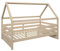 Ehrenkind® Hausbett K3 aus massivem Kiefernholz Natur 120x200 cm mit Rausfallschutz