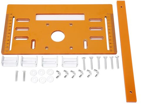 BORDSTRACT 4in Cutting Machine Base Plate, 28 x 15cm 90° Flat 45° Oblique Cutting Machine Bottom Board Woodworking Tools