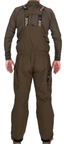 Fox Khaki Sherpa-tec sallopettes - Angelhose, Hose für Angler, Regenhose, Latzhose