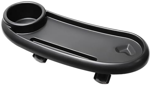 JOINPAYA Kinderwagen Snacktablett Universell Abnehmbar Mit Getränkehalter Kunststoff Schwarz Für Babys Essplatz Einfacher Montage