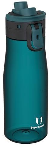 Super Sparrow Trinkflasche 1L - Tritan Wasserflasche - BPA-frei - Ideale Sportflasche - EIN-klick Schnellfluss TouchGulp Trinkflaschen - Leicht, Nachhaltig