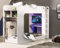 happybeds Gaming Bunk Bed, Impact White Cream Neutral Wooden Gaming Bunk Bed (White, 3FT - Frame Only)