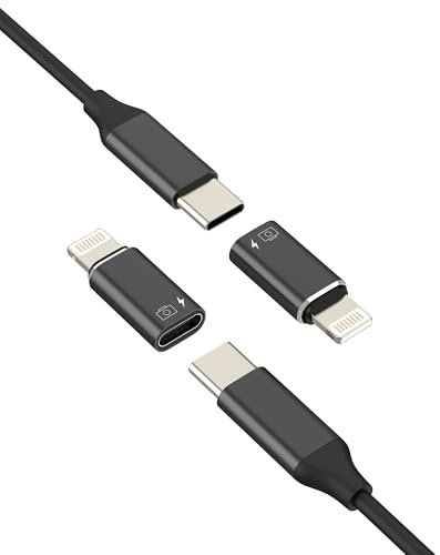 Adattatore OTG Audio USB C Femmina a Lightning Maschio (2Pack)per iPhone14 Tipo C Caricatore Cavo Connettore per Apple Type C Cuffie 3.0 Jack Adapter per iPad Dati Foto Convertitore Tastiera