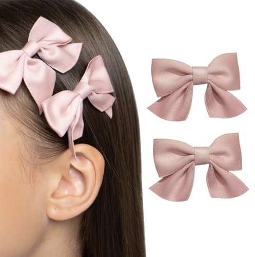 UEIOAVL Pinces à cheveux, Lot de 2 pinces à cheveux en forme de nœud accessoires pour cheveux épingles à cheveux nœuds pinces crocodiles antidérapantes accessoires pour cheveux coiffure (rose)