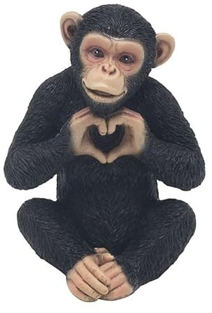 Lesser & Pavey Freche Affen Herz Heimdekoration Figuren & Ornamente für Zuhause und Büro | Dekorative Accessoires Statuen für drinnen und draußen | Schöne Geschenke für Damen und Herren