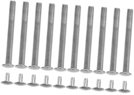 Didiseaon 10 Sets Fan Nail Fasteners Nuts Folding Paper Fan Shaft Handheld Fan Shaft Replacement Handheld Fan Repairing Kit Fan Shaft Rivet and Nut Hand Fan Repair Kit Stainless Steel Silver