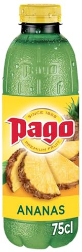 PAGO – Jus d'Ananas Exotique, Saveur Fruitée et Rafraîchissante, Bouteille 75cL - Le Lot De 4
