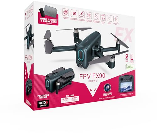 RED5 FX90 720p HD FPV Wi-Fi Secure PSTI Foldable Remote Control Quadcopter Drone