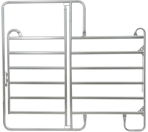 Kerbl Panel - Zaunelement 2,4 m mit Tor (incl. Kettenverschl.)