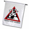 3dRose fl_111022_1 Xtreme Golf Danger Zeichen eines Stickmans, der Luft in einem Golfwagen fängt, Gartenflagge, 30,5 x 45,7 cm