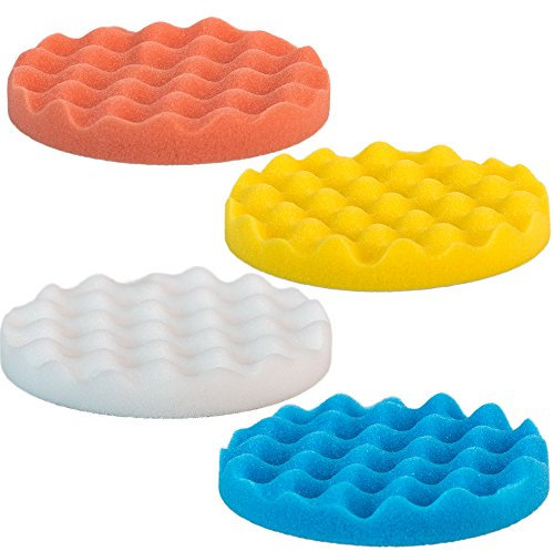 4x Polierschwamm gewaffelt (150x25mm) Waffelo