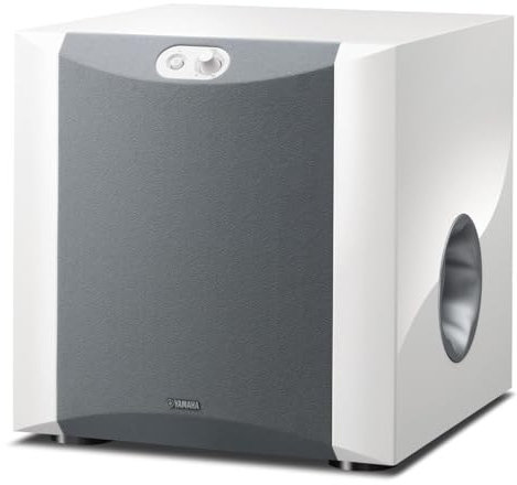 Yamaha NS-SW300 Front Firing-Subwoofer mit patentiertem Twisted Flare Port Bassreflexrohr klavierlack weiß