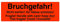 Warnetiketten Bruchgefahr 149 x 48 mm - 125 Stk. - Leuchtfarbe (fluoreszierend) - stark haftend. Hinweisetiketten/Versandetiketten