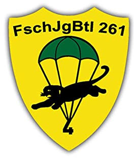 Aufkleber/Sticker 4 FschJgBtl 261 Fallschirmjäger Btl Bundeswehr 7x6cm A1869