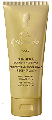 Pani Walewska Gold - Creme und Serum für Hände und Nägel Anti-Falten - Regenerativ - Handschutzcreme - Hand and Nail Cream - Stärkt die Nägel und Spendet der Haut Feuchtigkeit - Glättet