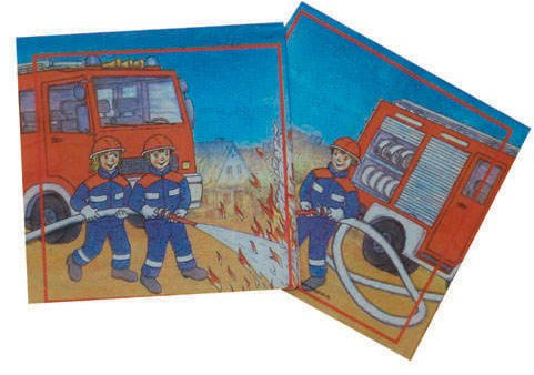 20 Servietten Feuerwehr, Feuerwehrmänner, 2-lagig, 33 x 33 cm