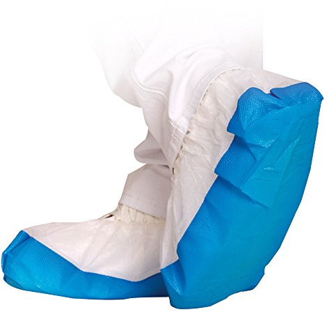 500 Stück, Überschuhe, FRANZ MENSCH, universal, weiß/blau, CPE, wasserdicht | PP-Vlies, Schuhüberzieher, Überziehschuhe, extra stark, shoe covers, Einweg/Mehrweg, Hygiene, Labor, Reinigung
