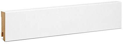 KGM Sockelleiste Express Modern – Weiß folierte MDF Fußbodenleiste – Maße: 2400 x 19 x 60 mm – 1 Stück