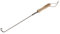 TURBO PRODUKTE Grillhaken-Fleischwender mit Holzgriff - Länge 45 cm - Grillbesteck aus Edelstahl - Rostfrei - Integrierter Flaschenöffner