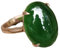 Yigedan Damenring aus 14-karätigem Gold und natürlicher grüner Jade, Gold, Jade
