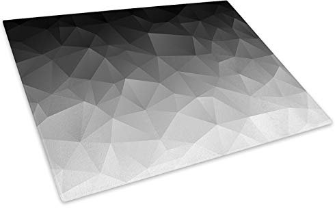 Whats On Your Wall.com Black White Grey Cool Glass Chopping Board Kitchen Worktop Saver Protector