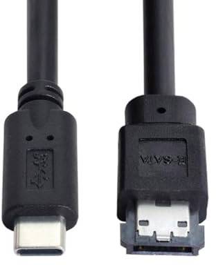 xiwai Adaptador USB-C tipo C a Power Over eSATA DC5V USB 3.0 a HDD/SSD/ODD eSATAp Converter