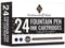Wordsworth & Black 24 Pack Fountain Pen Ink Refills - Set of 12 Black - 12 Blue Ink Cartridges - International Standard Size - Length APPR 2.3 - Base Diameter APPR 0.24 - Disposable and Generic