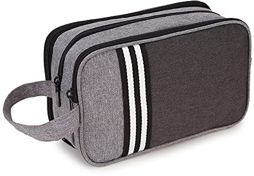 Kulturbeutel Herren,RAVUO Reise Kulturtasche Zum Aufhängen Gross Waschtasche Toilettentasche Kosmetiktasche Damen für Urlaub und Sport,Grau