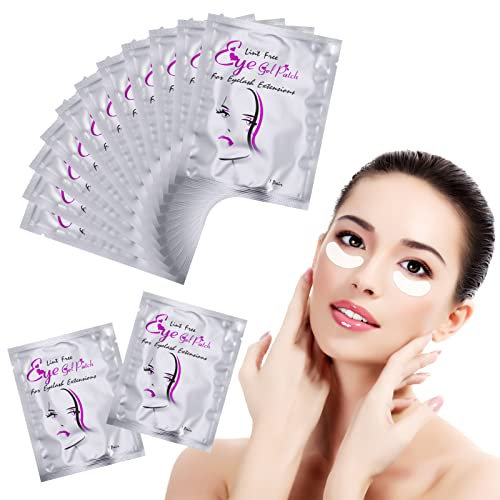 Fanshiontide 50 Paar Augenpads für Wimpernverlängerung,Wimpernpads Hydrogel Augen Pads Eye Gel Patches für Eyelash Extensions Augenwimpern