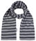 modAS Unisex Bretonischer Schal mit Streifen und uni verschieden Farben - Herrenschal Damenschal Kinderschal 13x120 cm in Grau-Anthrazit