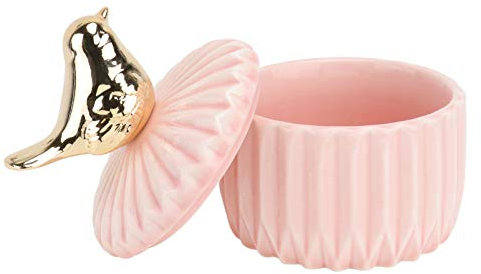 Cabilock 1 Boîte Boîte à Bijoux en Céramique Récipients De Stockage De Nourriture en Céramique Pot De Friandises en Céramique Bidon en Céramique Pot en Céramique Animal des Bonbons Bouleau