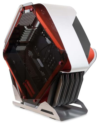 Simpletek Red Glass and Steel Gaming Case | EATX ATX mATX MINI-ITX