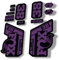 Autocollant de rechange pour fourche Fox 38 2021 Performance Elite Series Violet (brillant)