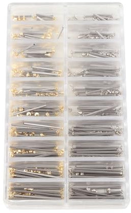 Tube à Vis pour Bracelet de Montre, Acier Inoxydable, 10 Tailles, Largeur 1,3 Mm, Outil de Réparation avec Boîte de Rangement pour Connexion du Bracelet de Montre - 200 Pièces or