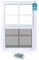Melkus Schuppenfenster, 30,5 x 45,7 cm, bündig montiert, Haushaltsfenster mit gehärtetem Glas und Bildschirm, Schiebefenster für Hühnerstall, Schuppen, Garage, Spielhaus, Scheune, Gewächshaus, Weiß, 1