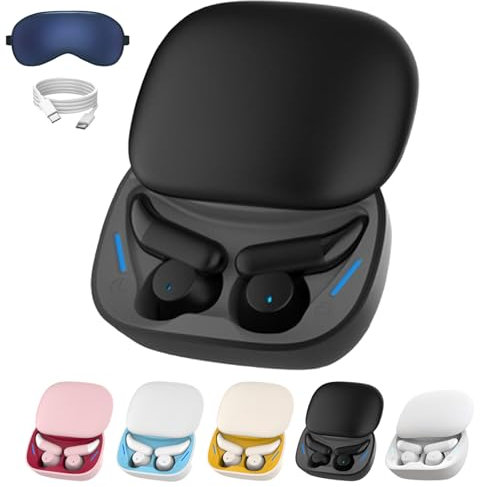 Somnioz Wireless Sleep Earbuds, Somnioz Sleep Buds, Somnioz Sleep Headphones, 2025 New Noise Cancelling Sleeping Earbuds for Side sleepers, Small Light-Weight Comfort Fit Ear Buds (Black)