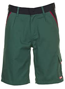 Planam 2375064 Highline Shorts, Grün/Schwarz/Rot, Größe XXXL