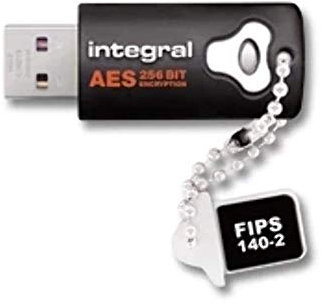 Integral INFD8GCRYPTO140-2 Crypto 8 GB AES 256-bit Encrypted USB Flash Drive, FIPS 140-2 Certified