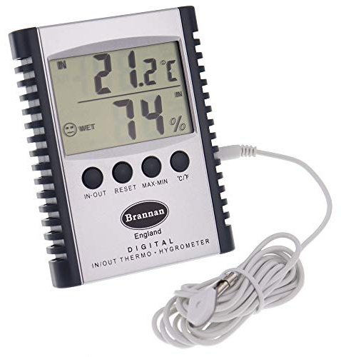 Brannan Digital Indoor Outdoor Thermometer Weather Station Max Min Thermometer Hygrometer Humidity Meter